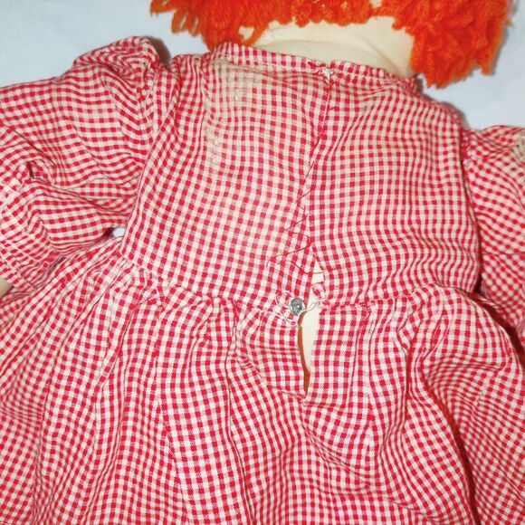 Vintage Handmade Raggedy Ann and Andy Dolls 20 Inches Pre-Owned - Picture 3 of 16